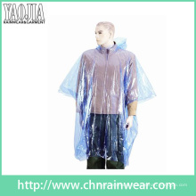 PE Transparent Lightweight Rain Poncho / PE Motorcycle Raincoat